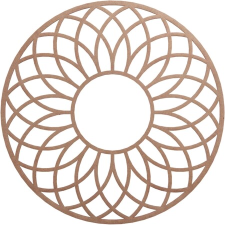 Ekena Millwork Cannes Wood Fretwork Pierced Ceiling Medallion, Wood (Paint Grade), 34"OD x 11 5/8"ID x 3/8"T CMWP34X34X0375CNMF